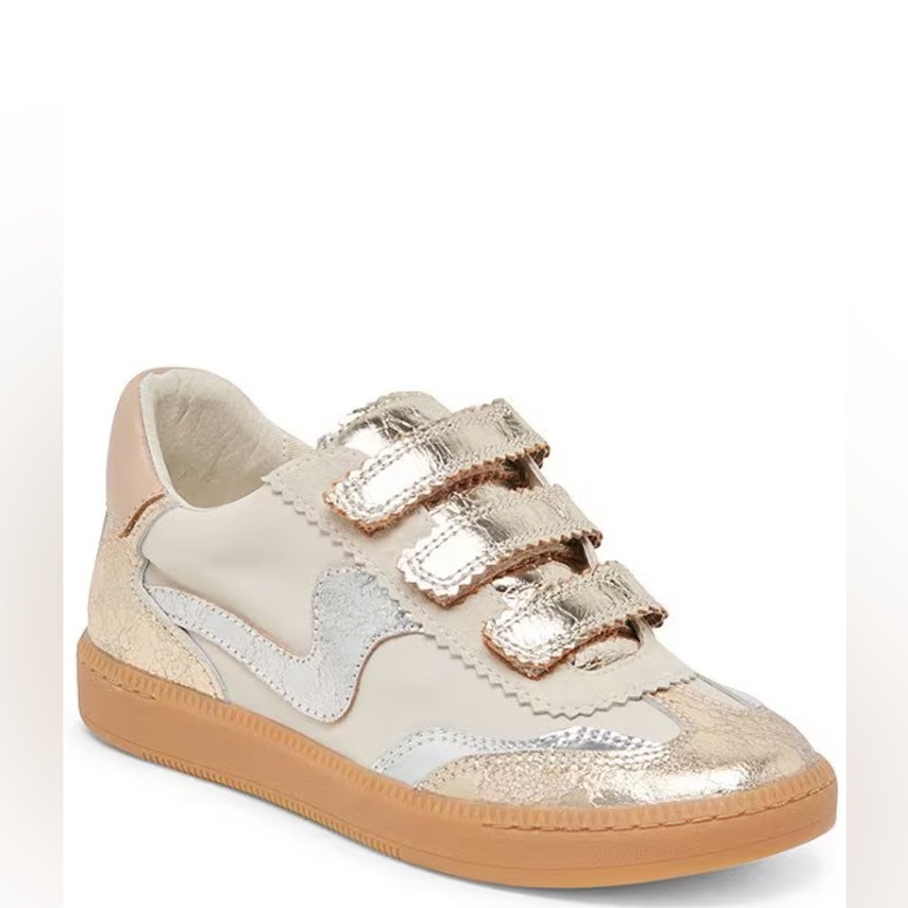 NIB DOLCE VITA | Notice Velcro Metallic Sneakers